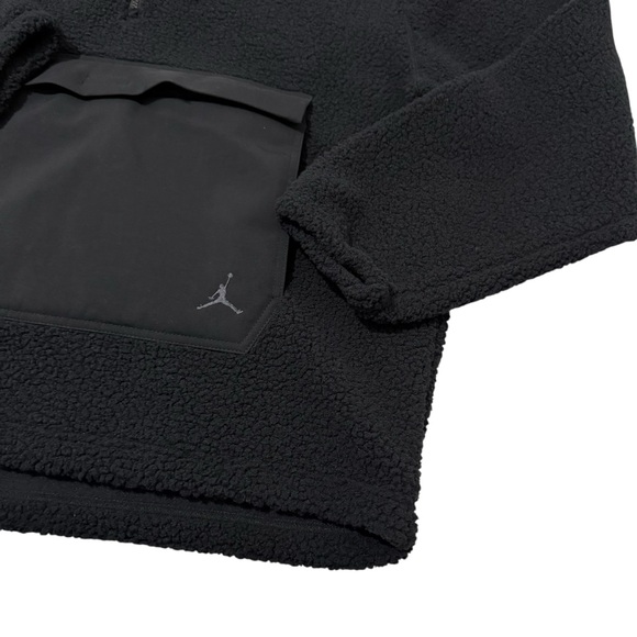 Air Jordan Flight High Pile Fleece 1/2 Zip Pullover Hoodie Men XL FV7452-010 New - Picture 3 of 7